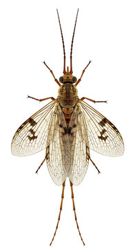 Elegant scorpionfly wings gracefully spread