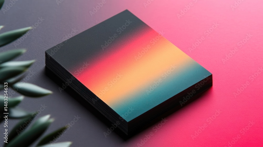 Poster vibrant gradient stack: a spectrum of color