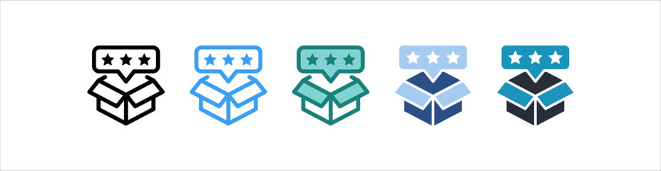 Fototapeta premium Product Review Icon In Different Style Vector