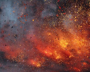 Explosive fireworks display