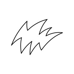 Outline Lightning Bolt Icon. Vector Illustration