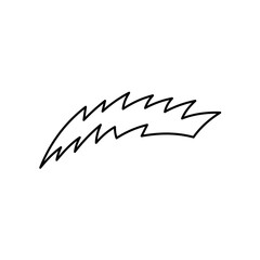 Outline Lightning Bolt Icon. Vector Illustration