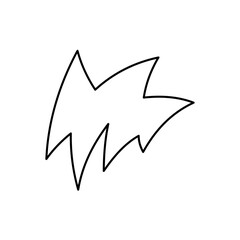 Outline Lightning Bolt Icon. Vector Illustration