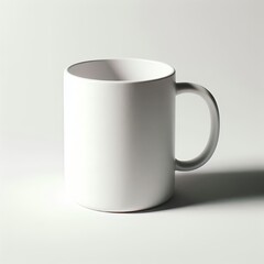 white cup on white background