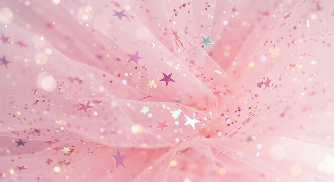 Pink Stardust: Shimmering Tulle Dreams