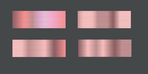 Obraz premium Metal texture set. Surface template. Vector illustration