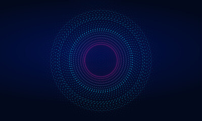 Blue glowing wave lines with gradient light effect, tech background