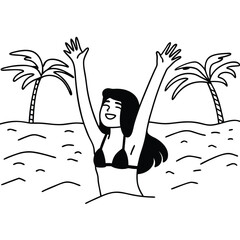 happy-woman-raising-hands-carefree-enjoy-having-fu.eps