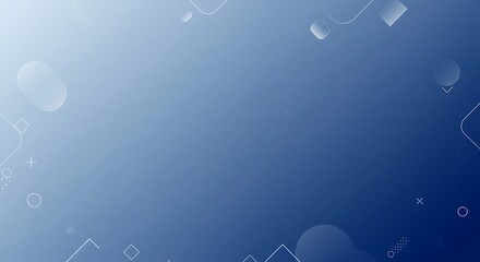 Abstract Blue Gradient Background with Geometric Shapes
