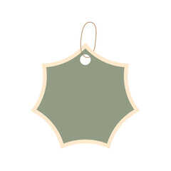 Blank Paper Tag Label. Hanging Price or Gift Tag Vector Illustration