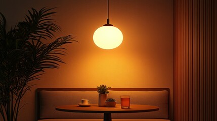 Warm, inviting interior scene