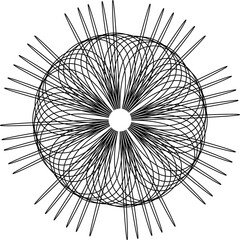 Obraz premium vector illustration of a circle flower