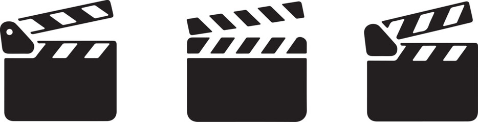 clapper board filled icon