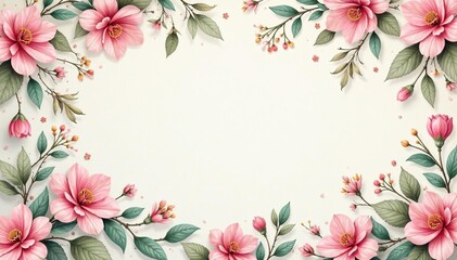 Fototapeta premium Delicate paisley floral pattern, soft pastel hues, subtle, botanical