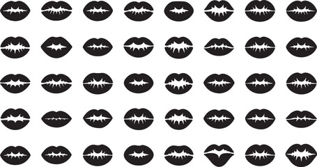 Artistic Representation of Female Lips Ideal for Makeup and Fashion Industry Visuals