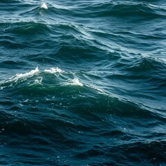 Dark Blue Ocean Waves Texture