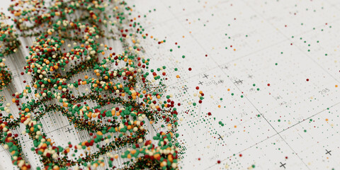 Abstract data clusters visualization. AI technology neural patterns. Digital information presentation, futuristic graph. 