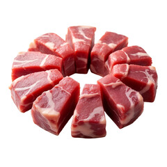 Fototapeta premium A circle of raw meat