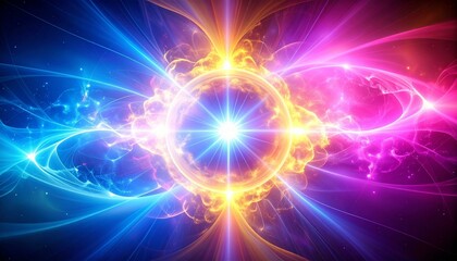 Cosmic Energy Sphere Radiating Light