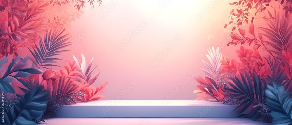 Poster a colorful background with a large empty space