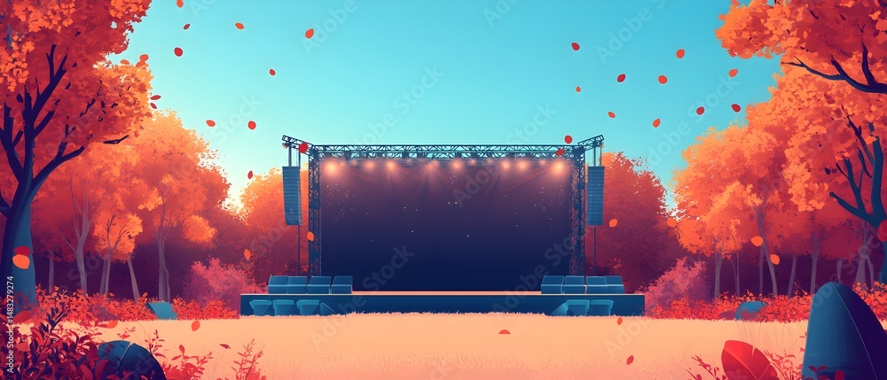 Poster a colorful background with a large empty space