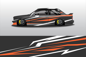 Stylish modified car with dynamic design elements