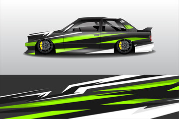 Obraz premium Sleek modified car design with dynamic graphics (2)