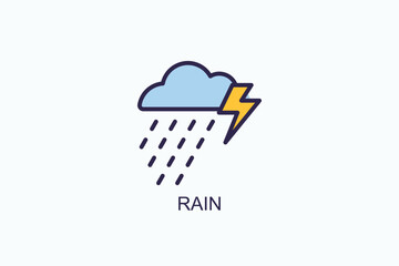 Rain Icon Or Logo Isolated Vector Illustration