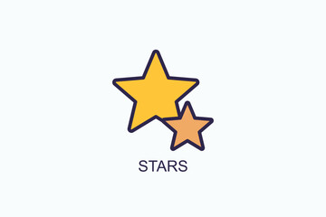 Stars Icon Or Logo Isolated Vector Illustration