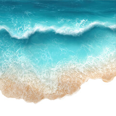 Stunning Aerial View of a Tropical Beach , isolated on white background png