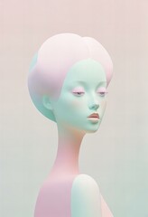 Statue of a shade, isolated against a white background.