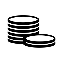 Simple graphic of stacked coins representing money savings and financial growth