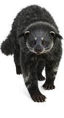 Obraz premium Majestic binturong approaching claws extended