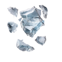 Obraz premium Shattered Ice Cubes - A Chilling Visual , isolated on white background png