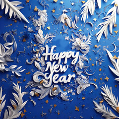 Happy New Year 리스 장식