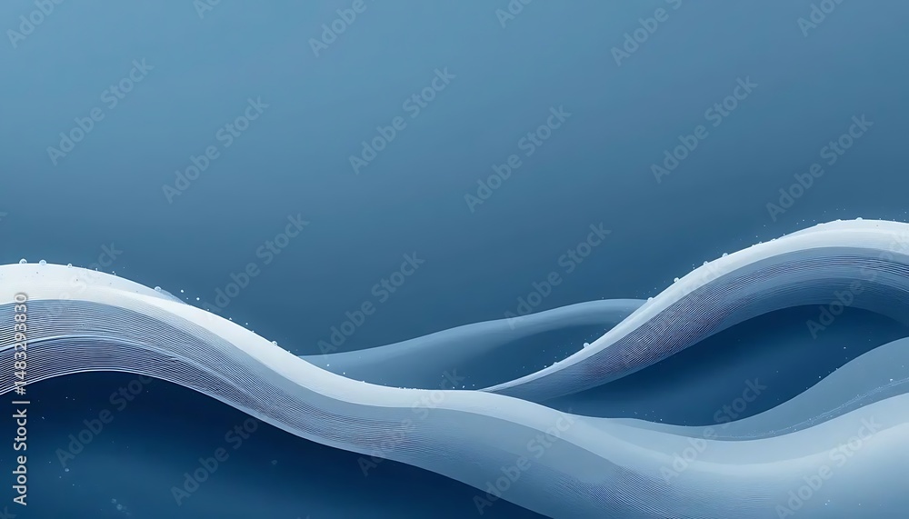 Poster abstract wavy blue background with subtle flowing lines design element