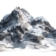 Majestic Snow-Covered Mountain Range , isolated on white background png