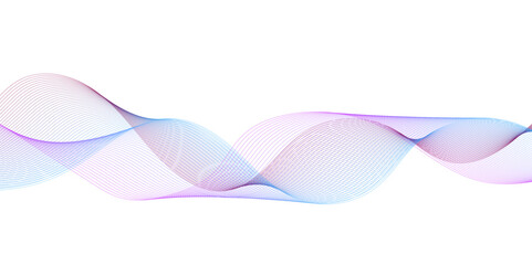 Colorful wave technology voice line on transparent background.