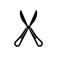 Tongs silhouette vector illustration