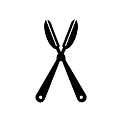 Tongs silhouette vector illustration