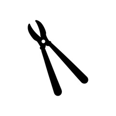 Tongs silhouette vector illustration