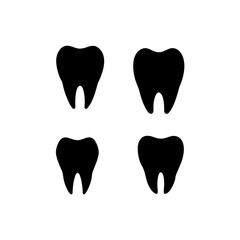 Tooth key silhouette illustration
