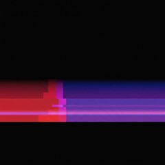Abstract Digital Glitch Art with Red Purple Blue Pixelated Lines