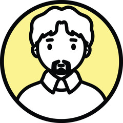 Vector avatar people line marker black cartoon profile picture people