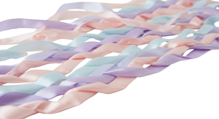 Pastel Ribbon Braids Soft Colors Texture