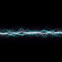 Abstract Blue Pink Particles Wave Glow Background