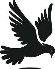 Obraz premium Vector pigeon bird silhouette isolated