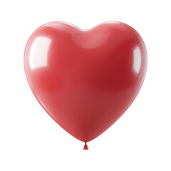 Heart-Shaped Red Balloon - Festive Decoration , isolated on white background png