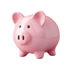 Obraz premium Pink Piggy Bank: Savings and Investment , isolated on white background png