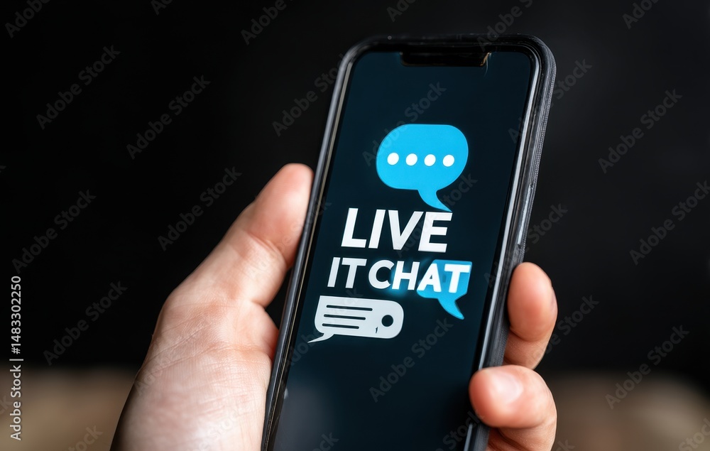 Poster live chat support is available on the mobile phone app, featuring both automated messages and chatbo